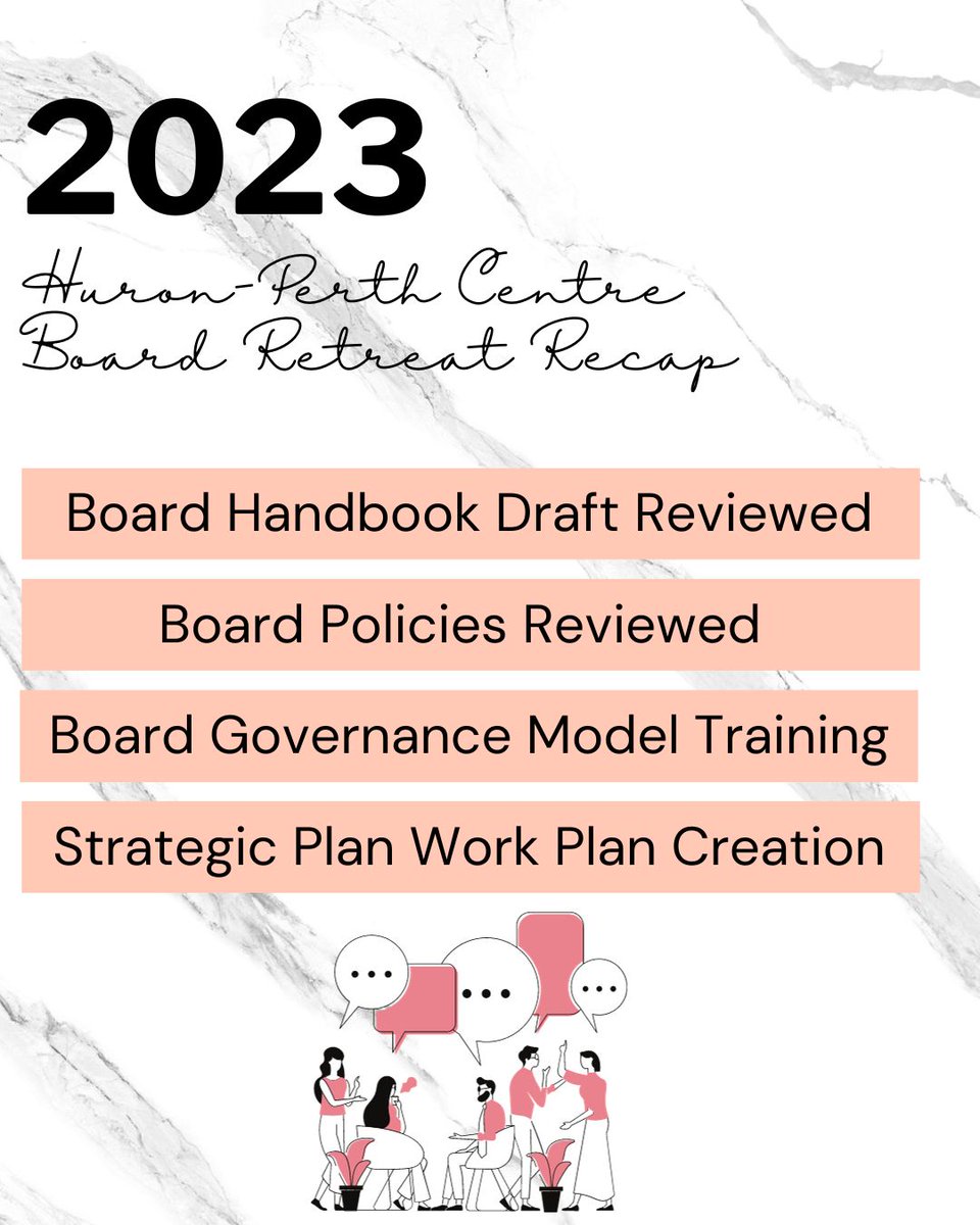 We are very thankful to our Board of Directors for their ongoing support to the Huron-Perth Centre, in this very important volunteer role. 

#boardofdirectors #governancework #childandyouthmentalhealth
