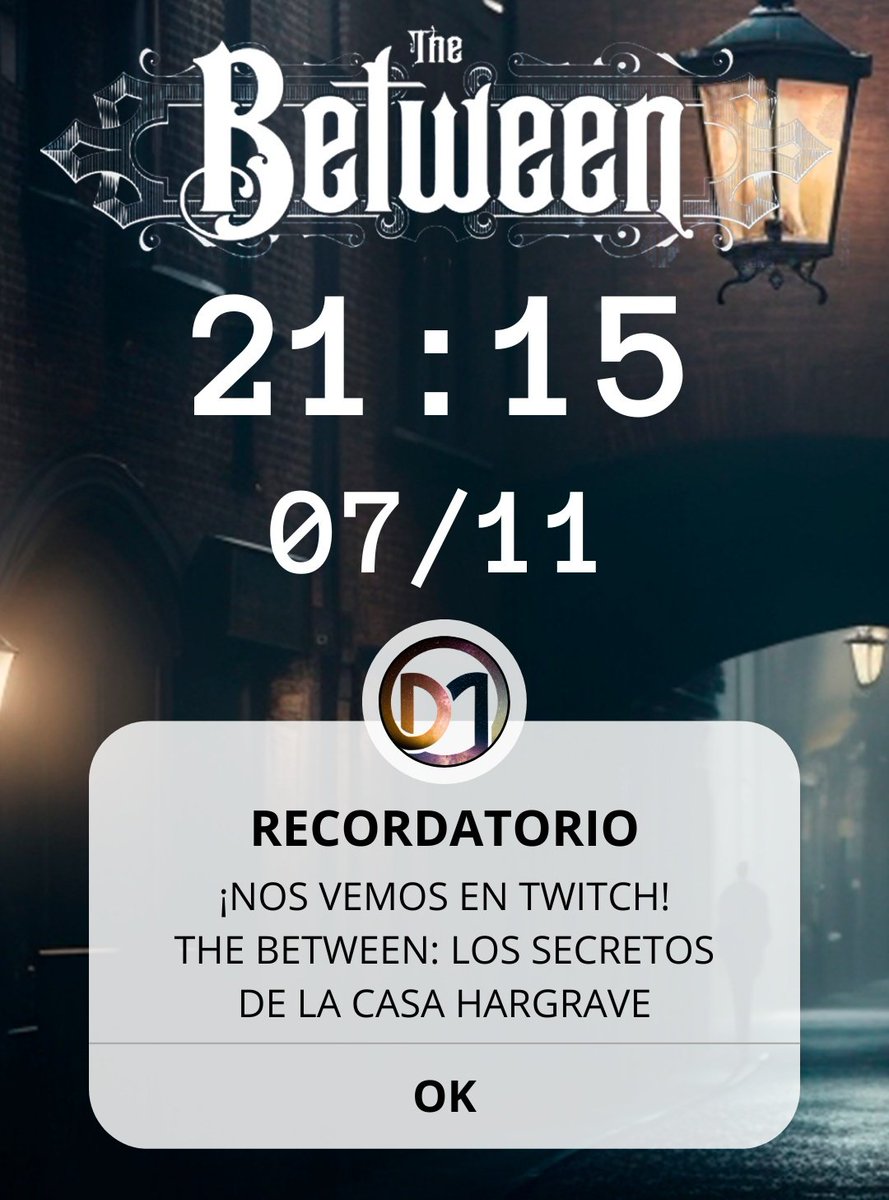 ¡¡Muy buenas, gentecita bonita!! 🤗

‼️VOLVEMOS A LA CAZA‼️

Esta noche, a las 21:15 🕘 vuelve #TheBetween 🖤 'Los secretos de la casa Hargrave' de @TheHillsPress 

Contamos una vez más con la compañía inestimable del bonico @shirowhasi90 

El final se acerca, no os lo perdáis 😉