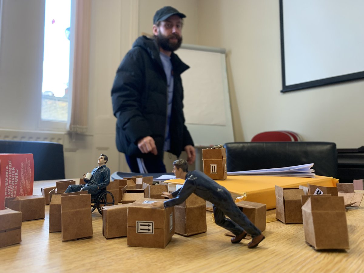DarylAndCo's tweet photo. Had a fun creative meeting for ‘Boxed In’. A show about (mis)understanding the rules for age 3-6 in collaboration with @HalfMoonTheatre which starts touring in Feb 24!. Such a lovely creative team. Lots of laughter and rule breaking! https://t.co/GMSAy8MHdP #ACEfunded #DarylAndCo https://t.co/ISYm4fCN1S
