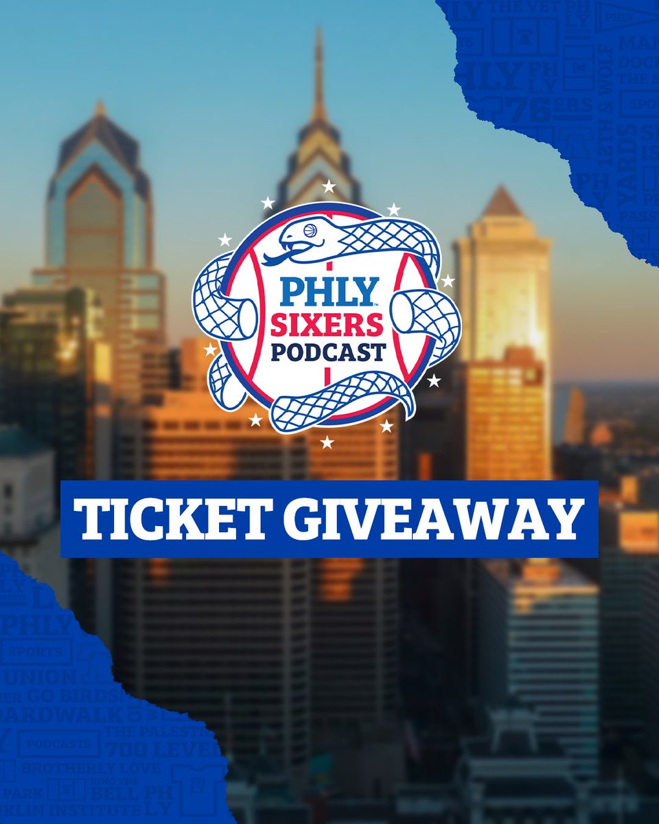PHLY_Sixers's tweet photo. 🚨GIVEAWAY ALERT🚨

We have 2 club box seats PLUS parking for tomorrow’s game vs. the Celtics. To win them:

—Follow @PHLY_Sixers and RT this post
—Show us you’re subscribed to the PHLY Sports YouTube channel https://t.co/LlhC1qPiBU
—Comment below w/ who you’d take to the game https://t.co/Jhb2F102RY