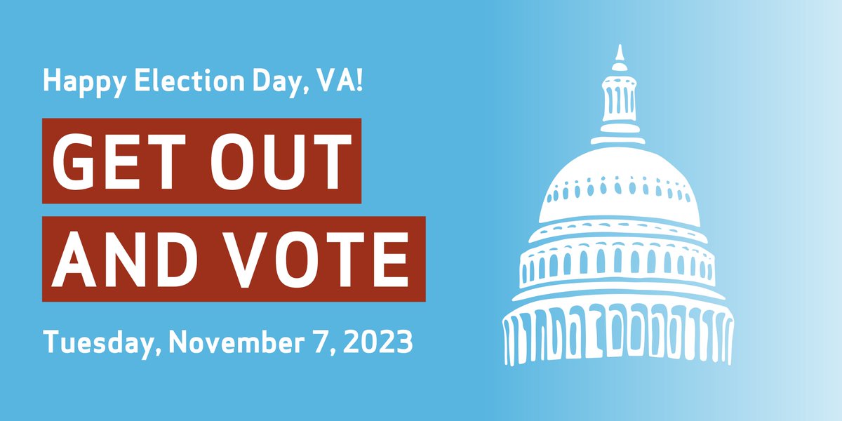 CleanWaterVA's tweet image. It's Election Day, VA! Now is your chance to vote for pro-environment leaders who will protect Virginia's waterways and strengthen our communities! Polls are open until 7 p.m. today. For more info &amp;gt;&amp;gt; cleanwater.org/be-clean-water… #CleanWaterVoter
