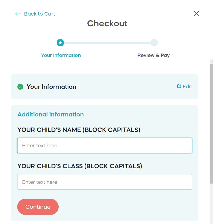 Love this online checkout for something at my kids school - please type in Block Capitals!