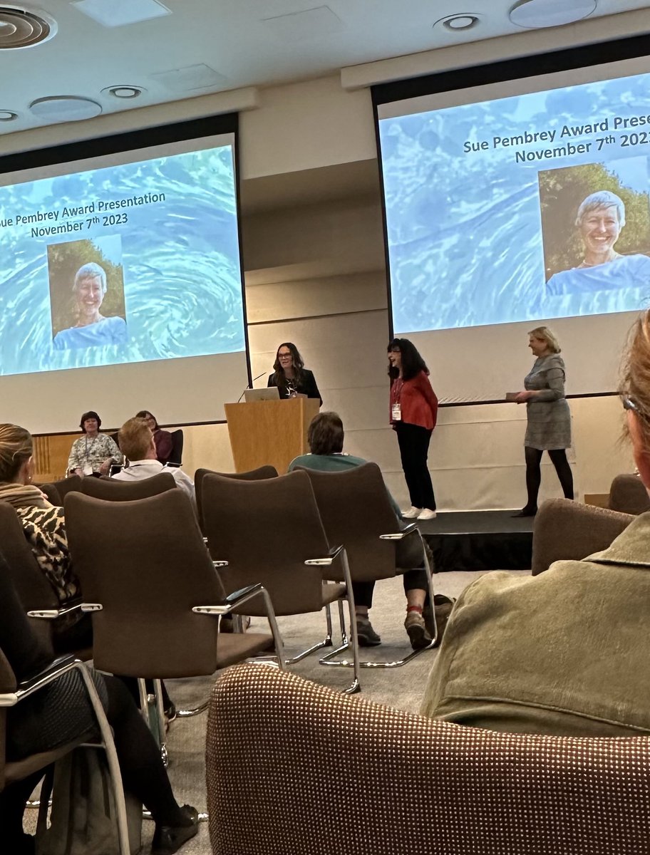Congratulations ⁦<a href="/gillian_mcauley/">Gillian McAuley 💜</a>⁩   on being awarded the Sue Pembrey award for person centredness 👏👏👏 ⁦<a href="/NHS_Lothian/">NHS Lothian</a>⁩