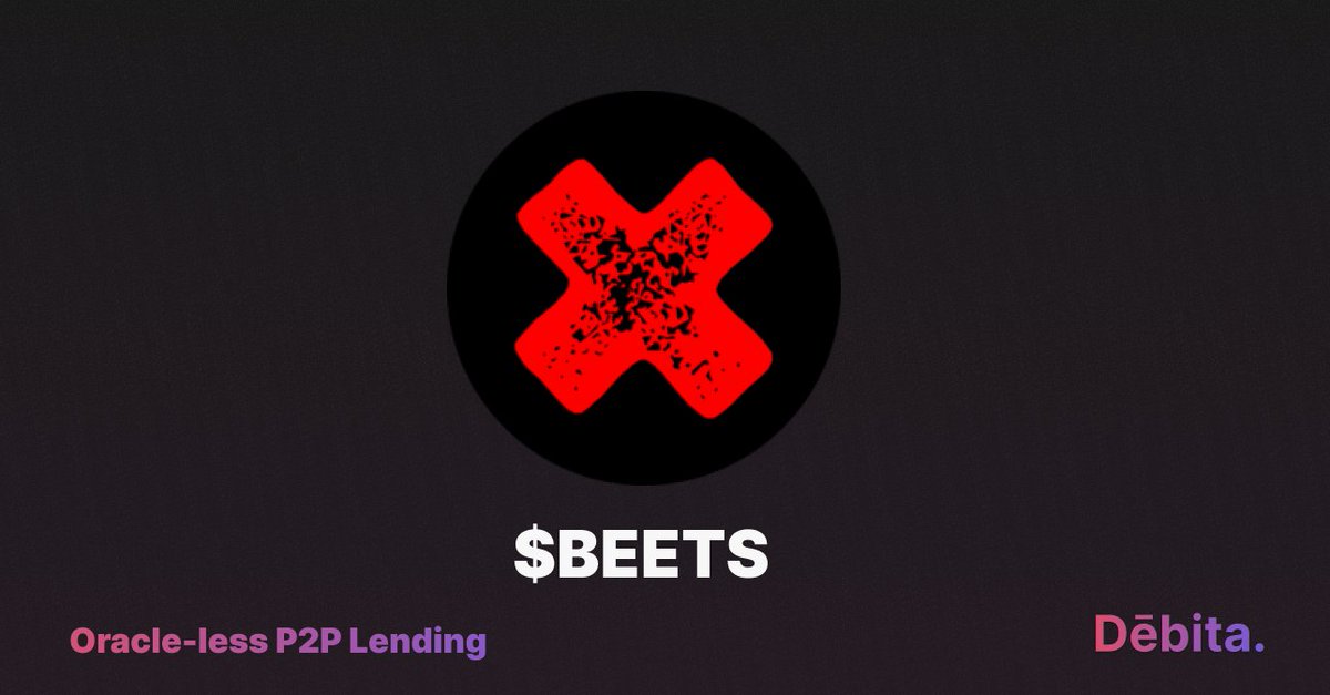 Welcome <a href="/beethoven_x/">beets</a>  to Debita Finance! 🧟

The OGs couldn't be missing! $BEETS will be whitelisted on our protocol.

<a href="/beethoven_x/">beets</a> is one of the biggest DEX on <a href="/FantomFDN/">Fantom Opera</a> 

#SUPERSONIC #Fantom $FTM