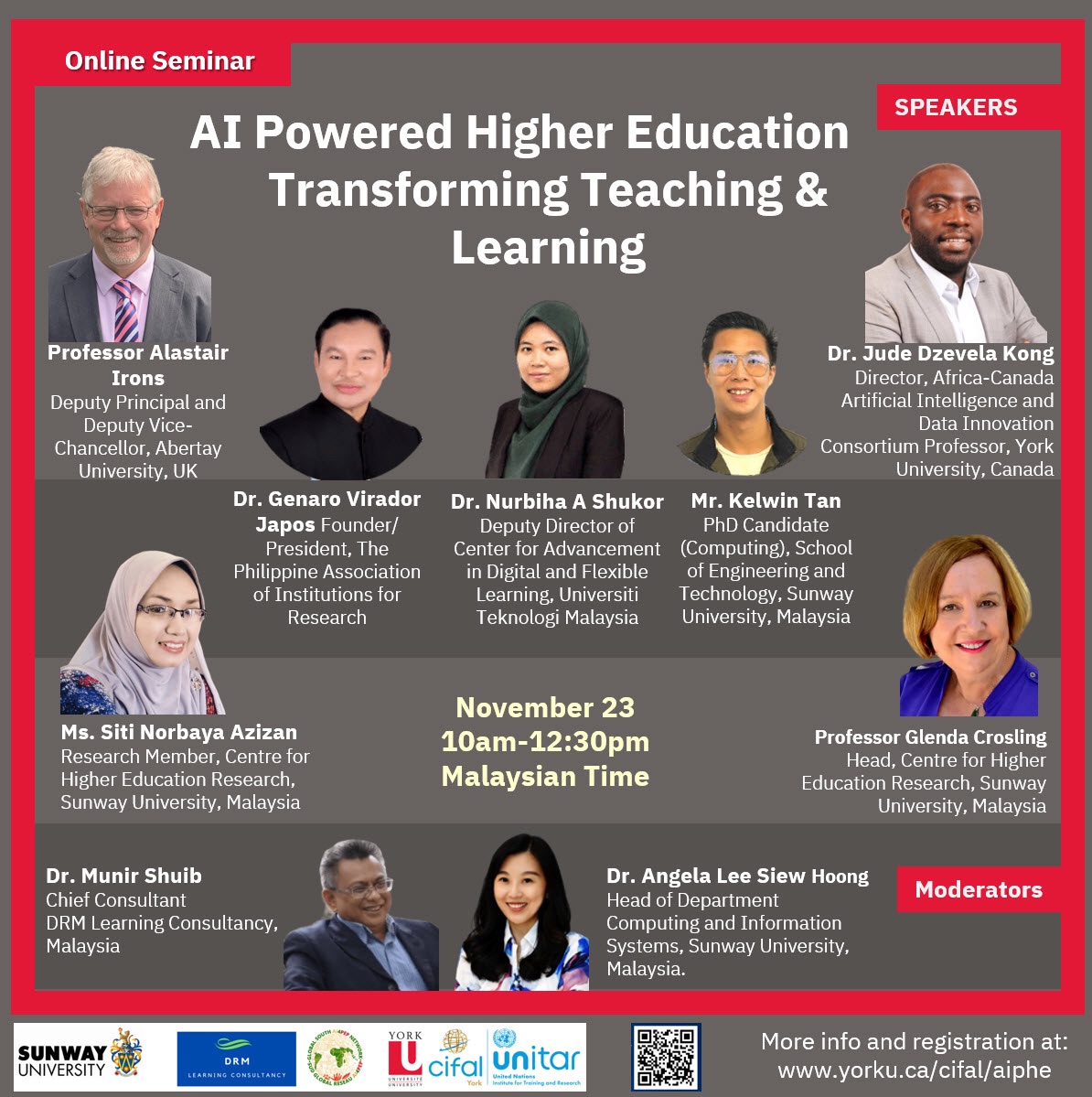 We’re so excited to invite you to yet another exciting seminar in partnership with the Sunway University CIFAL York   under the theme: “AI Powered Higher Education Transforming Teaching &amp; Learning.”
Please go ahead &amp;register here:
yorku.ca/cifal/aiphe/ #ai4pep #ai4education