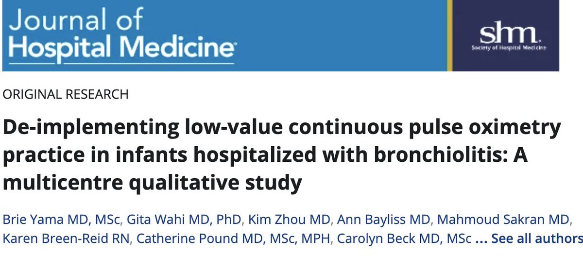 Sanjay Mahant (@sanj_mahant) on Twitter photo <a href="/CanadaPirn/">PIRNCanada</a> latest study on deimplementing continuous pulse ox in bronchiolitis hospital care <a href="/JHospMedicine/">Journal of Hospital Medicine</a> <a href="/SickKidsNews/">The Hospital for Sick Children (SickKids)</a> <a href="/DrJFriedman/">Jeremy Friedman</a> <a href="/peterjgill/">Peter J Gill</a> <a href="/gitawahi/">Gita Wahi</a> <a href="/CIHR_IRSC/">CIHR</a> <a href="/CIHR_IHDCYH/">CIHR-IHDCYH</a>
doi.org/10.1002/jhm.13… <a href="/CanadaPirn/">PIRNCanada</a> latest study on deimplementing continuous pulse ox in bronchiolitis hospital care <a href="/JHospMedicine/">Journal of Hospital Medicine</a> <a href="/SickKidsNews/">The Hospital for Sick Children (SickKids)</a> <a href="/DrJFriedman/">Jeremy Friedman</a> <a href="/peterjgill/">Peter J Gill</a> <a href="/gitawahi/">Gita Wahi</a> <a href="/CIHR_IRSC/">CIHR</a> <a href="/CIHR_IHDCYH/">CIHR-IHDCYH</a>
doi.org/10.1002/jhm.13…