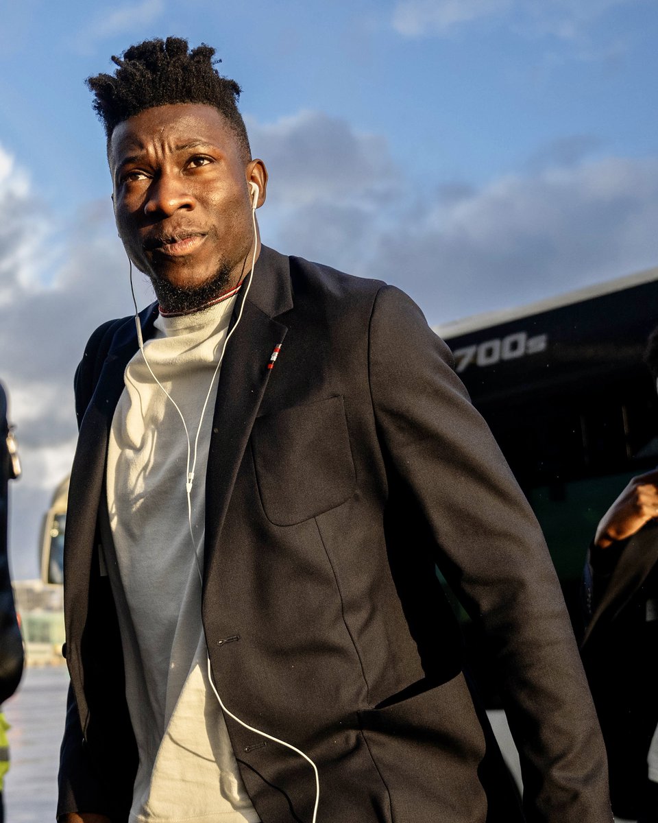 Andre Onana boards our flight to Copenhagen.