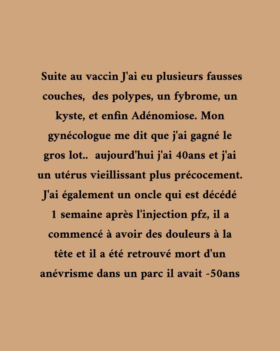 Témoignage 574 Merci beaucoup pour ton témoignage!  recensement cas d’effets secondaires sur le cycle menstruel/fertilité  qui pourraient ê liés à la V, osons parler! #ouestmoncycle