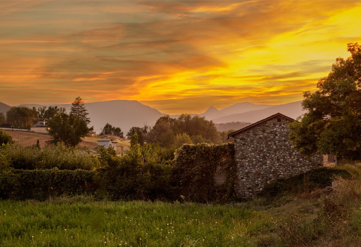 Posta de sol a la Seu d'Urgell.