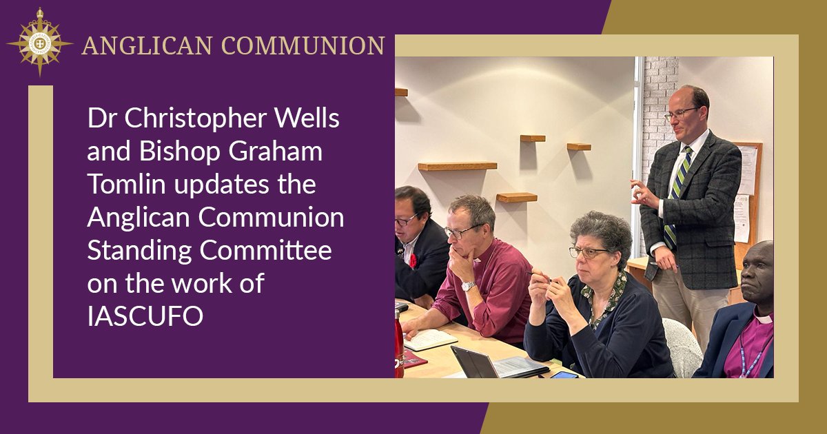 AnglicanWorld's tweet photo. Dr Christopher Wells and Bishop Graham Tomlin updates the Anglican Communion Standing committee on the work of IASCUFO – the InterAnglican Standing Commission on Unity, Faith and Order.
#Anglicans #AnglicanWorld https://t.co/UJXiaBOGsD