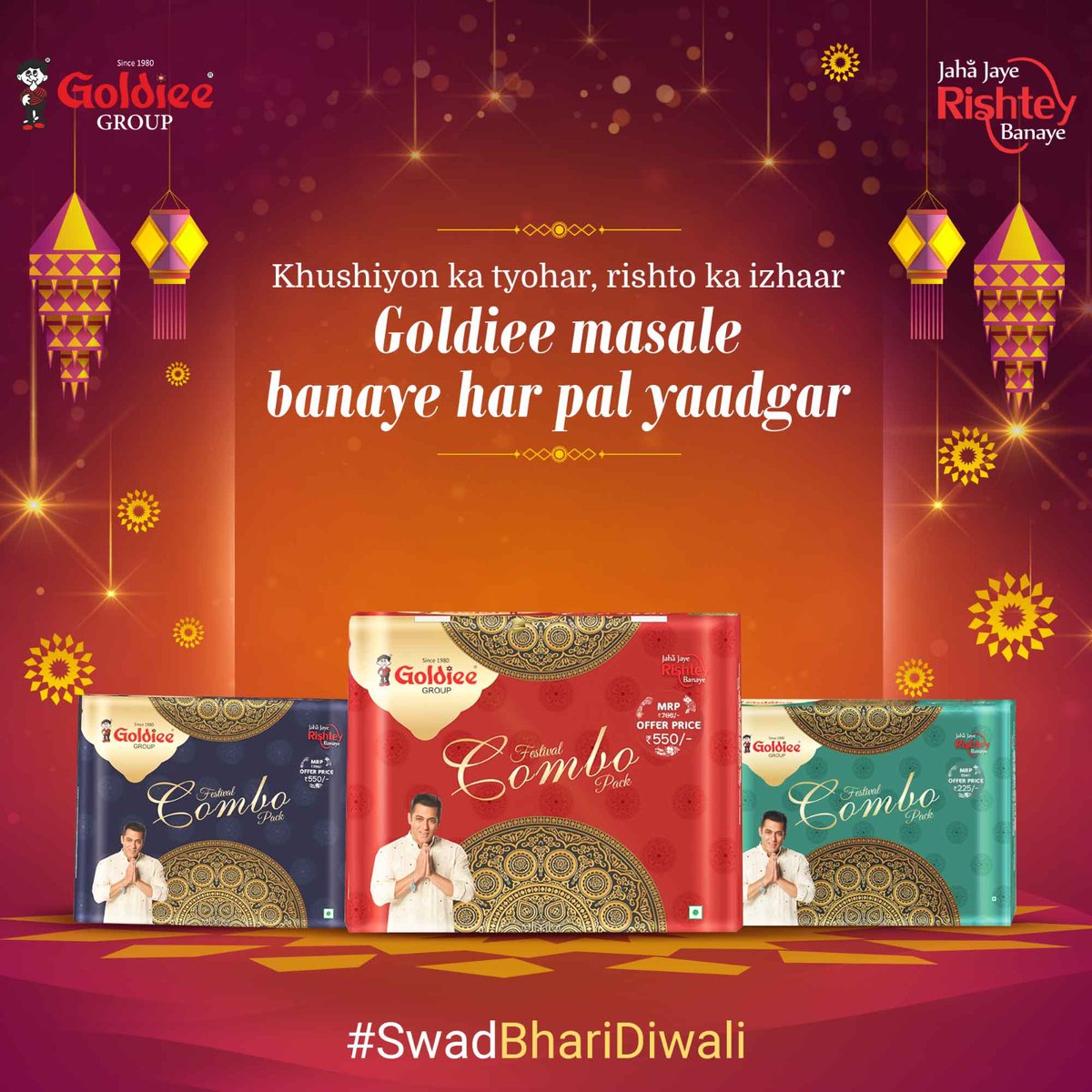 GoldieeGroup's tweet image. Ab khas tyohar par khas uphaar! 

Order yours today
bit.ly/GoldieeOnlineS…   

#FestiveFlavors #DiwaliDelights #Diwali #DiwaliCelebrations #FestivalOfLights #ComboBox #DiwaliVibes #GoldieeGroup #GolideeSpices #IndianSpices #Masale #ShopNow #OrderOnline #JahaJayeRishteyBanaye