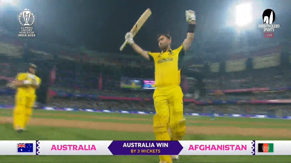 atnaimkhan's tweet photo. The match I've ever Seen. What a knock 201* of 128. Its one leg amazing batting by Glenn Maxwell. https://t.co/hbdiJbOfpc
