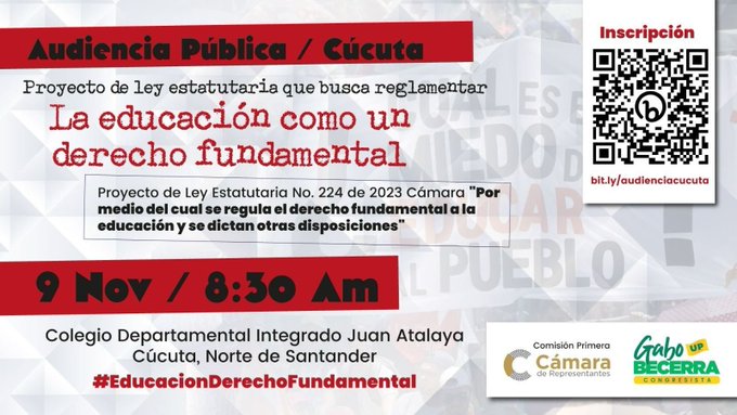 #Educaci&oacute;nDerechoFundamental ✏️  C&Uacute;CUTA se prepara este JUEVES 9 de noviembre a las *8:30 am* para la<a href="/tag/educaci%C3%B3nderechofundamental"class="tags">#Educaci&oacute;nDerechoFundamental</a>