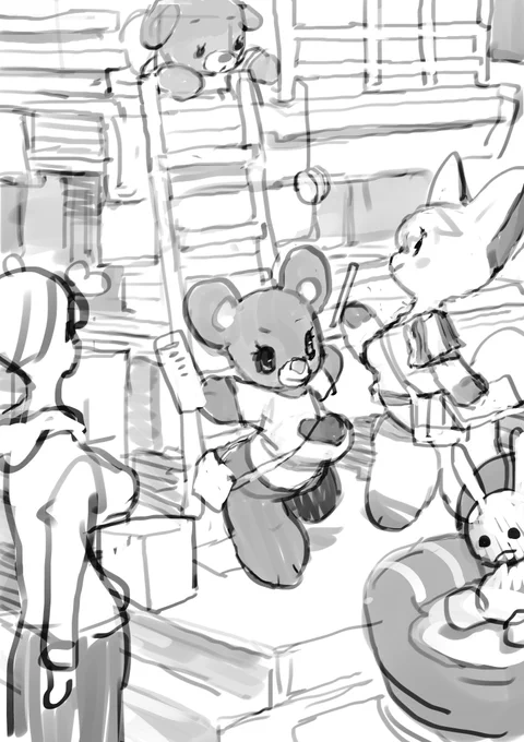 なにかごちゃっと描こうとした跡 