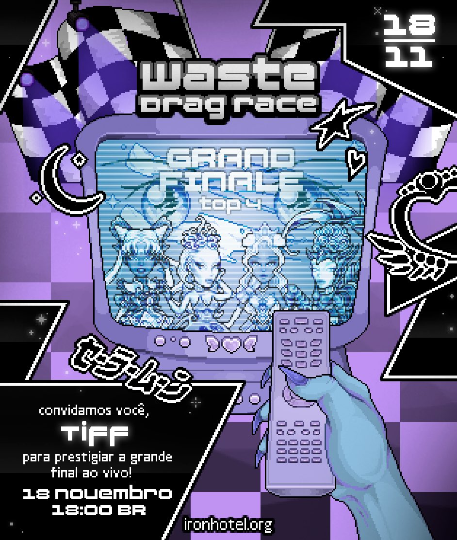 TiffHb2's tweet photo. A grande final de Waste Drag Race está à caminho. E estarei presente para prestigiar esse momento AO VIVO!
📅 18/11
⏰18:00BR
🎥Iron Jotel
#TeamAngelina
#TeamTrevor
#TeamMaxine
#TeamWikka
@WasteDragRace
#WasteDragRace #WDRFinale https://t.co/hFQiGiula6