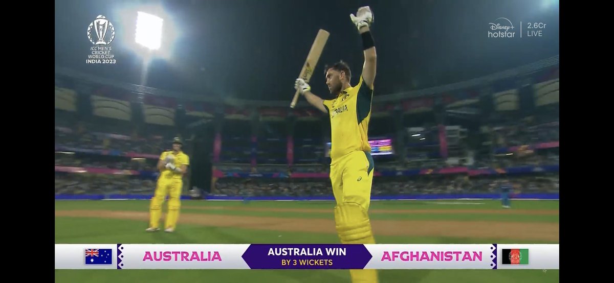 sam_cool13's tweet photo. Absolutely Magical. Take a bow. #AUSvsAFG #MagicalMaxwel @Gmaxi_32 what an amazing show of Will Power, Determination and Execution. https://t.co/r82ON1gCUx