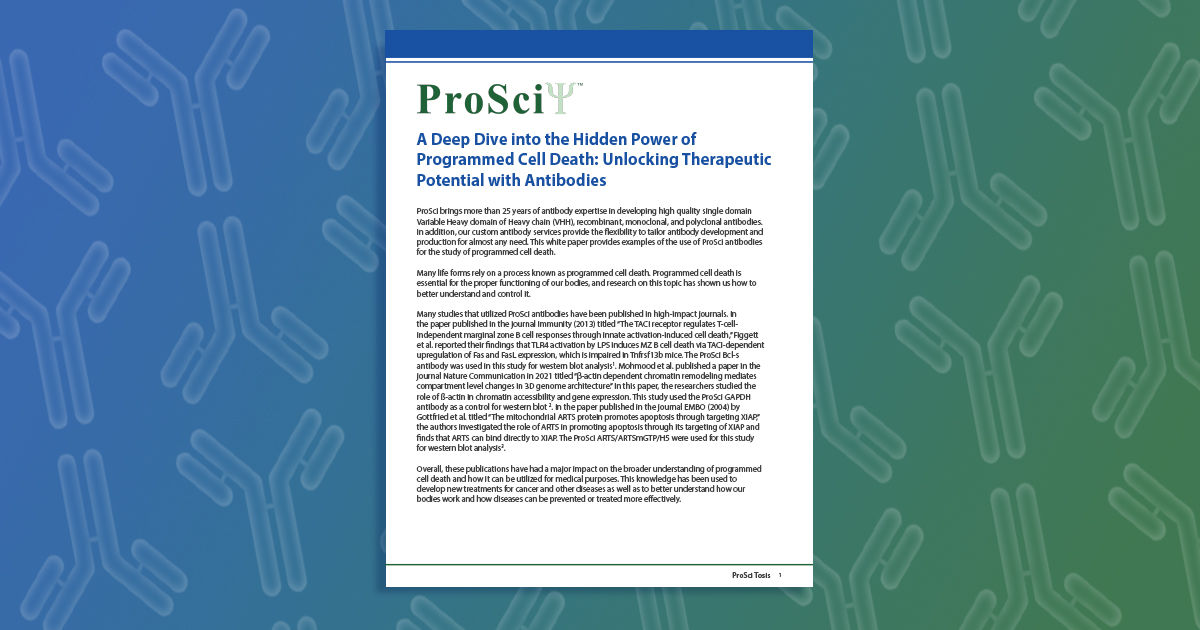 ProSciInc's tweet image. #ProgrammedCellDeath is a natural process that helps the body maintain healthy tissues and fight off infection. Without it, our bodies would be overrun by damaged cells and pathogens. Read more on the ProSci blog! prosci-inc.com/blog/programme… 

#biology #health
