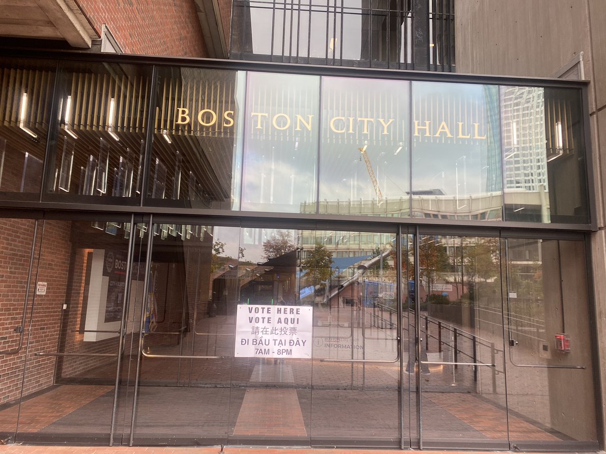 ShealaghS's tweet photo. The polls are quiet here this morning at City Hall…but there’s still plenty of time to get out and vote!
#report4charlie https://t.co/a3jYVnJiok