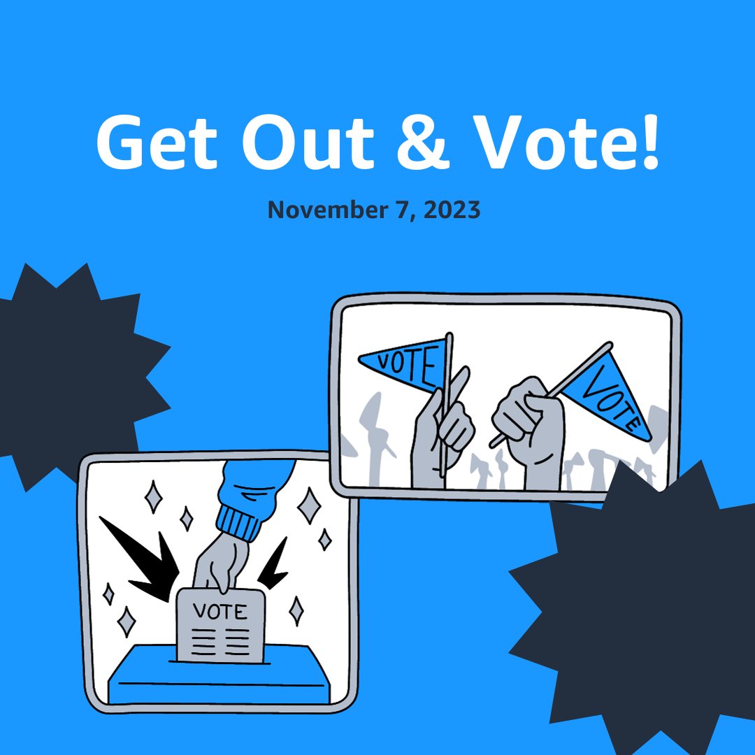 today is #electionday!! get out & make your voice heard 📣