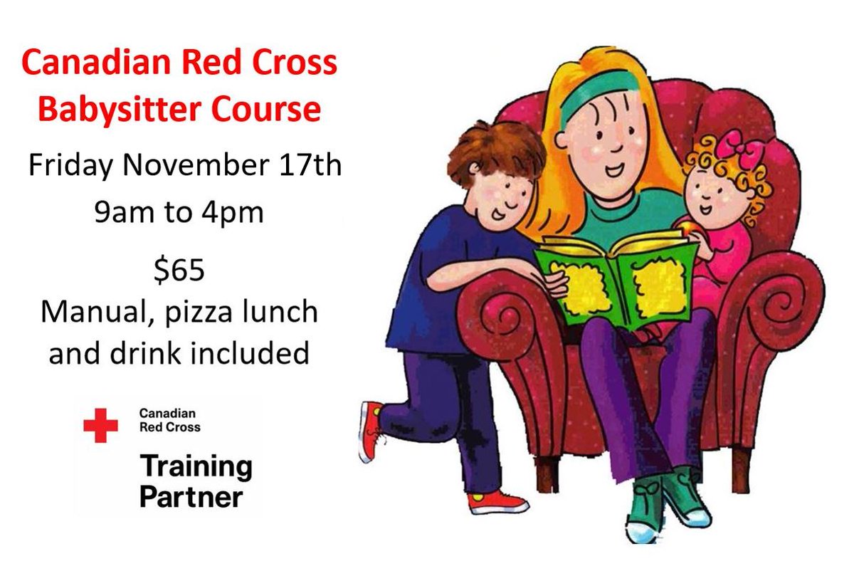 Hey #ldnont parents, we still have spaces in our upcoming Friday Nov. 17th Red Cross Babysitter Course. Yes it's a PD day! $65 Manual, pizza lunch and drink included. Register online: register.londontraining.on.ca/courses/babysi…