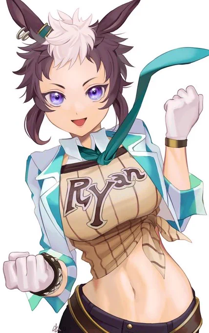 #いいおなかの日 遅刻だけど昔描いたライアンのおなかあったから載せとく