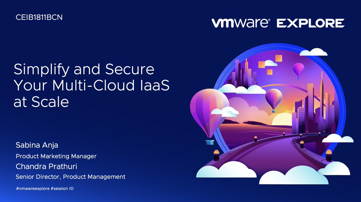 🔔 Join us TOMORROW at @VMwareExplore 2023 for our session, 'Simplify and Secure Your Multi-Cloud IaaS at Scale' [#CEIB1811BCN]! Learn how to make the most of today's dynamic #MultiCloud landscape: bit.ly/3s95gIW