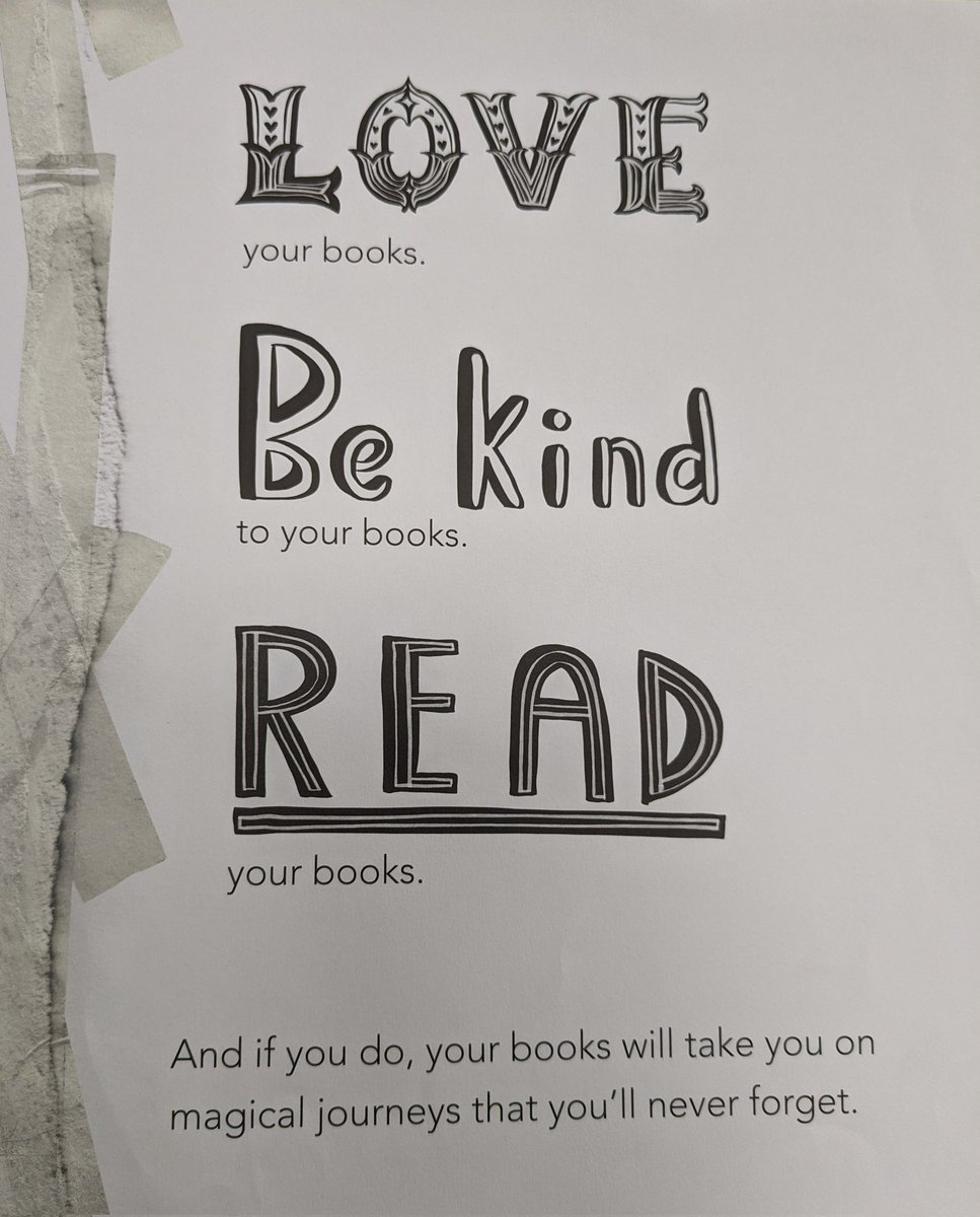 AAkanet's tweet photo. How many of us have books that just decorate our shelves? I found this page in a kids' #book at the #library today. Find some books to #read and love at https://t.co/O3qK4fm9Uj
#BookHospital #DrMMW #loveReading #loveWriting #HappinessOverStress https://t.co/UetjUajj6S
