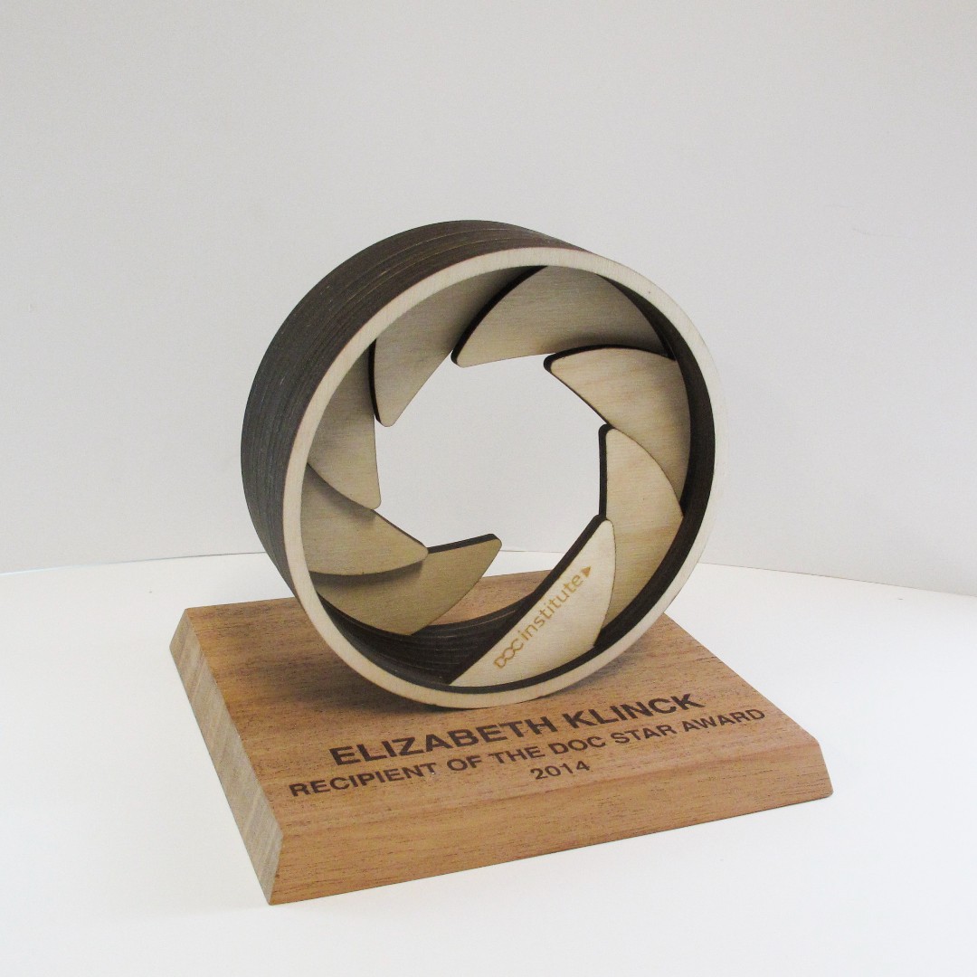 Since 2014, we've proudly supported the annual @DOC_institute awards! The Luminary Award is a custom-fabricated and engraved award carefully crafted by Hot Pop. Keep an eye out for this year's recipients in December!