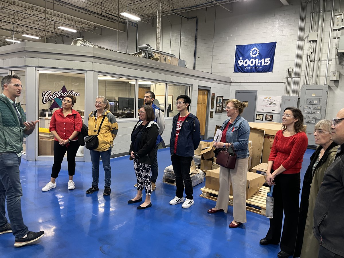 SchultesMfg's tweet photo. Recently, we had a great time hosting members of @District128 (Community High School District 128). We showed them around our shop floor and provided context to what we do here at Schultes. cont... https://t.co/HBNXWfaEDj
