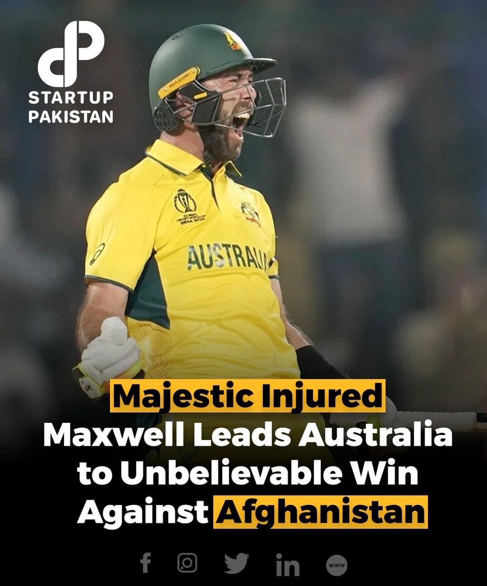 Well Played #Maxwell Australia 🇦🇺 win

#AUSvsAFG #GunturKaaram #bbrightvc #AFGvAUS #NupToTheCup #RashmikaMandanna #Genshin      #Afganistan #AfghanAtalan #ICCCricketWorldCup23 #JungKookOnFallon