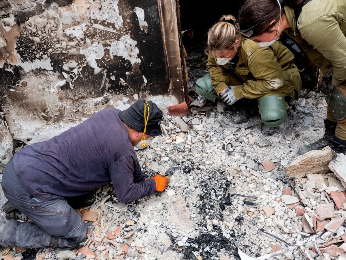 IDF's tweet image. Hamas&apos; massacre was so barbaric, archeologists were needed to sift through the victims&apos; ashes—and identify our people.

At least ten people were identified using archeological techniques with the help of the Israel Antiquities Authority. 

These aren&apos;t just numbers, they were…