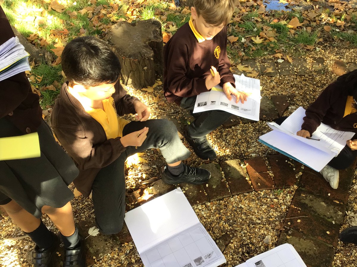 s_wilfrid's tweet photo. Holly Class enjoyed learning outside today in English by collecting excellent adjective and verbs to describe the setting of the Iron Man by Ted Hughes. 🌳 https://t.co/q9NxPh877K