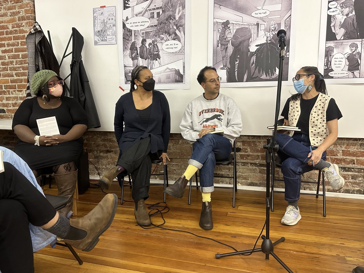 Checking out <a href="/BartleBeeps/">D. M. Bradford</a>’ latest book launch at @MassyArts last night! With fabulous guests Cecily Nicholson, Junie Désil, and <a href="/innercitykitty/">Mercedes Xuě méi Eng</a>! ✨✨✨