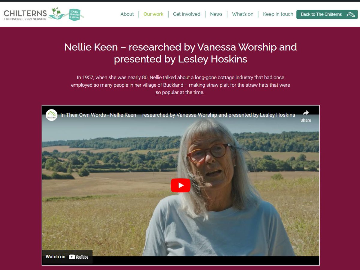 Ever wondered what life in the Chilterns was like the 1900s? 

Our <a href="/ChilternsCCC/">Chalk Cherries and Chairs Team</a> programme produced #InTheirOwnWords - stories about the lives of real people who lived and worked in the Chilterns in the 19th and 20th centuries.

⬇️ Watch now ⬇️

chilternsaonb.org/chalkcherriesc…