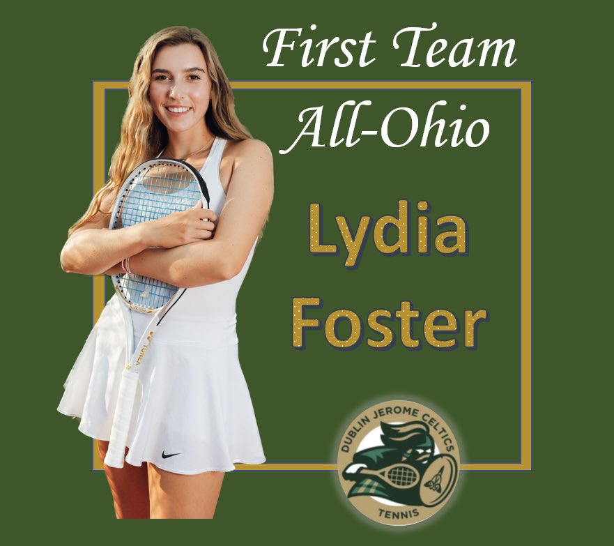 Congratulations Lydia on capping off your impressive career with All Ohio honors for the second time.