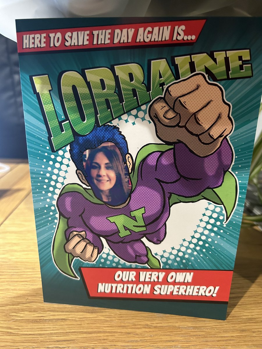 CNSmcr's tweet photo. A big thank you from the CNS team to Lorraine, our Malnutrition Prevention Project Manager for supporting us and flying the flag for all things malnutrition. She’s a #nutritionsuperhero #UKMAW2023 @mcrlco @lauramayoshea1 @TracyWa85424040 https://t.co/8ljHQ1oP0K