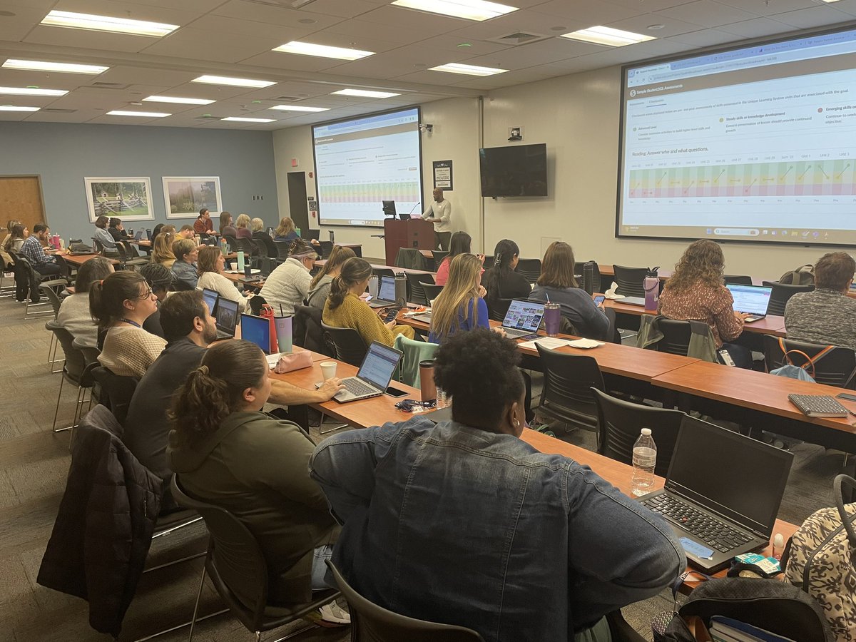 DanCurrie16's tweet photo. A majority of our @mciu_oss are engaging in professional development today. Our classroom based teams engaged with @n2yllc to further their understanding of ULS and our newest addition, Polaris. Polaris helps teams create accurate, data‑driven roadmaps for students. @MCIULearns https://t.co/zo1O5ax6zc