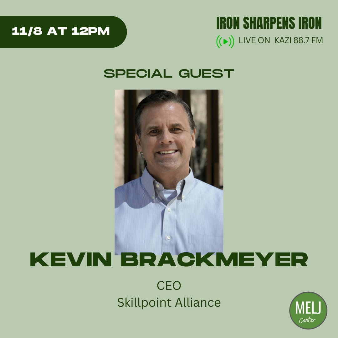 Tune in to this week's LIVE episode of "Iron Sharpens Iron" with your host Latreese Cooke and special guest, Kevin Brackmeyer! WEDNESDAY from 12-1pm only on KAZI 88.7 FM.

You can tune in live at kazifm.org or on the TuneIn app.

#endmassincarceration #realreentry