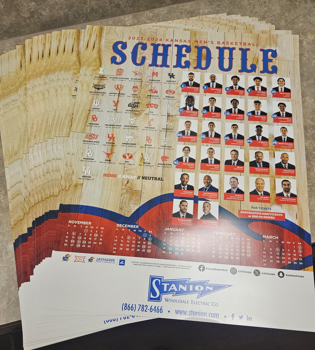 StanionElectric's tweet photo. 🏀💙 Hey Jayhawk fans!  We are thrilled to announce that our limited edition KU basketball posters have been shipped out and are on their way to your local Stanion! 🚚📮 Keep an eye out for them in the next couple of days!,#KUJayhawks #RockChalkJayhawk  #JayhawkPride https://t.co/eOdoufUuL6