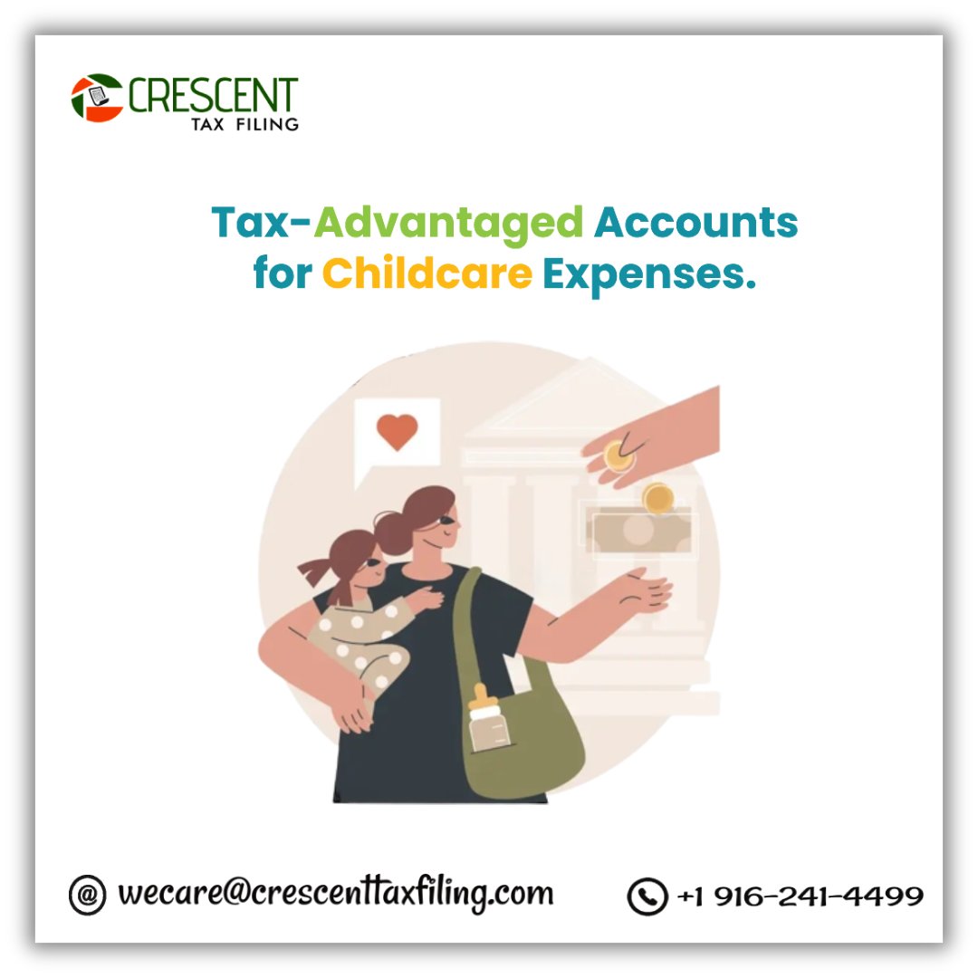 crescent_tax's tweet image. Tax-advantaged childcare accounts may help parents save on childcare expenditures while working. These accounts provide tax deductions, credits, or tax-free withdrawals to cover childcare costs.
#ChildcareSupport #ChildcareChallenges #ChildcareHelp #Tax #TaxSeason #TaxPlanning