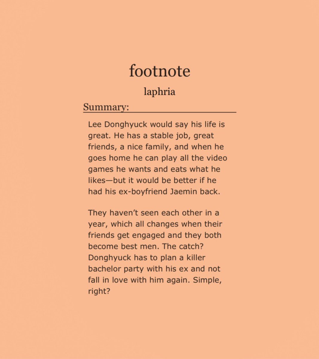 💔 footnote

• hc/jm
• for <a href="/nhficfests/">nahyuck fest | RESTING</a> 
• 8.4k
• teen &amp; up