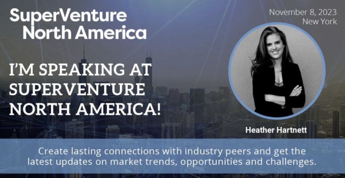 Human’s @HeatherHartnett will be a featured speaker at @SuperReturn #SuperVenture North America 2023 tomorrow, November 8 at The Marriott Marquis, Times Square, New York. Panel topic: The risk and reward of investing with emerging managers. 👉 informaconnect.com/superventure-n…