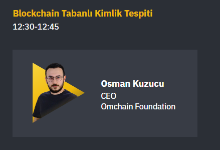 CEO'muz <a href="/OsmanKuzucu/">Osman Kuzucu 🖇</a>
#BinanceBlockchainWeek 'in İnovasyon Sahnesinde blockchain tabanlı dijital kimlik çözümümüz hakkında konuşacak.
#OMCBinance  #Binance  #Binancetr
<a href="/omchainio/">Omchain 🖇</a> <a href="/binance/">Binance</a> <a href="/BinanceTR/">Binance TR</a>