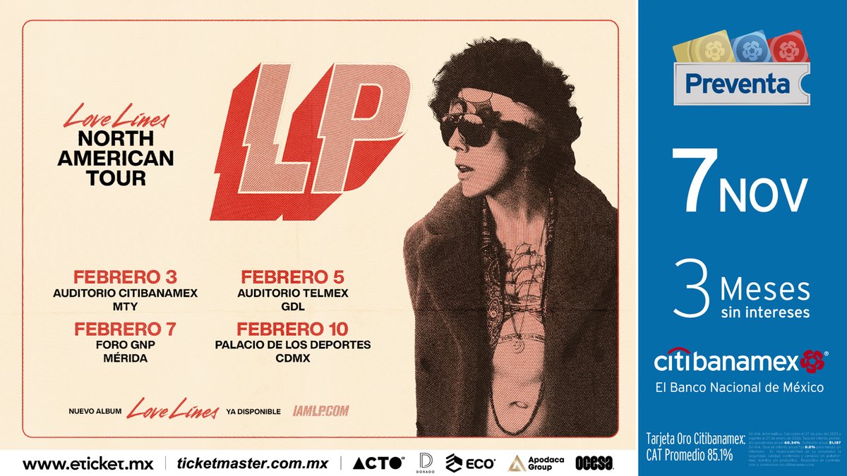 Hi Mexico! Pre-sale for my February 2024 tour starts now. Tix are available on my website. Te amoo 🇲🇽 iamlp.com/tour