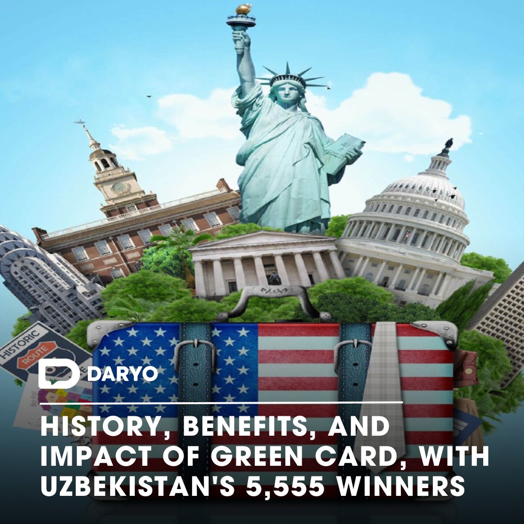 Chasing #American #dreams: #history, #benefits, and #impact of #GreenCard, with #Uzbekistan's 5,555 #winners of #DV2024

🇺🇸🎫🇺🇿

The #GreenCardLottery, also known as the #DiversityVisa (DV) #Lottery, offers #individuals from eligible #countries the #opportunity to win a…