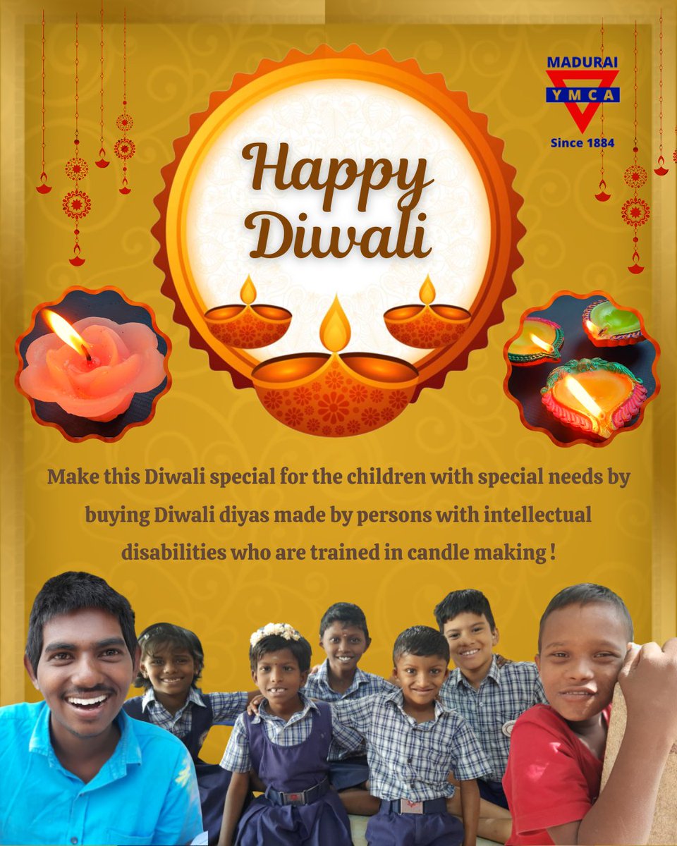 Make this #Diwali special for the #children with special needs. 
#Diwalidiyas and candles are available for sale!
Spread #joy among special children by buying our products made by persons with #intellectualdisabilities who are trained in #candlemaking.
DM to place your order!