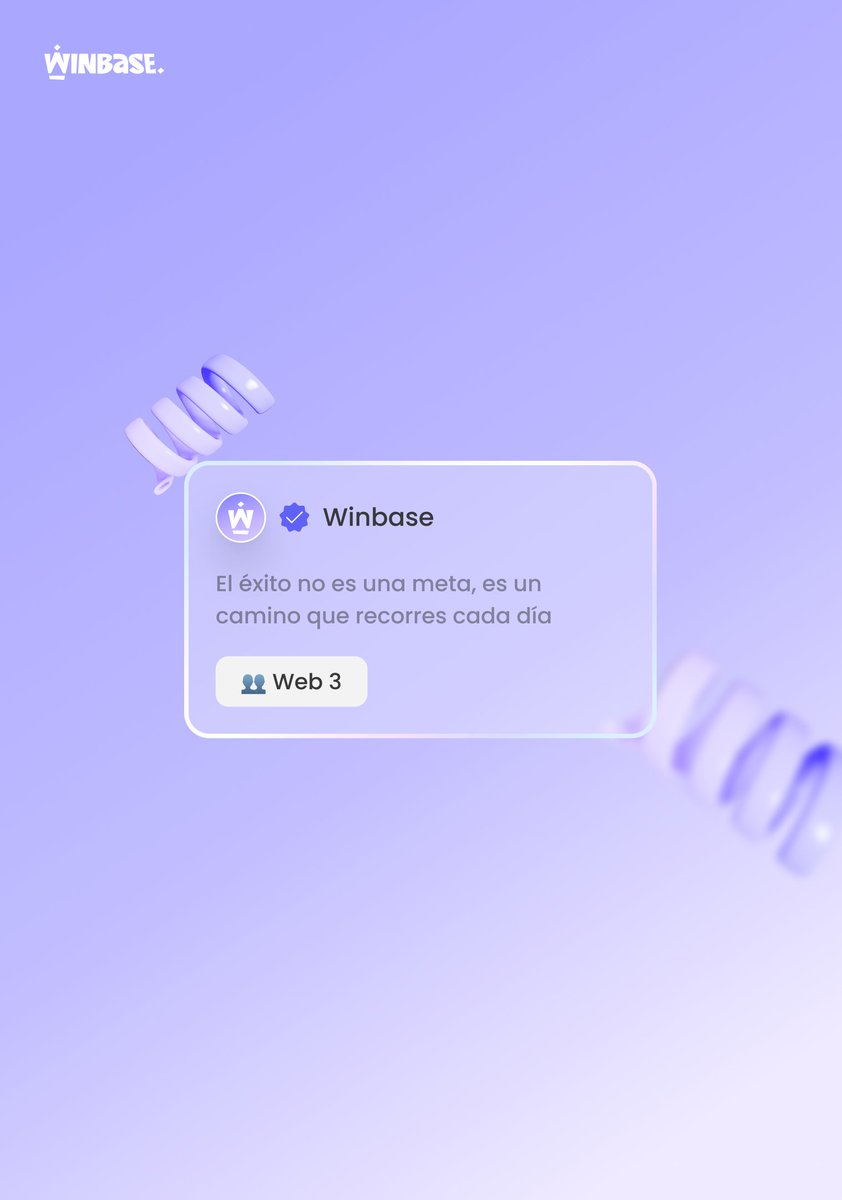 Atrévete a dar el primer paso  

Súmate a Winbase y haz realidad tus proyectos.

#NFT #nftart #nftcollector #Web3 #web3community #UtilityNFT