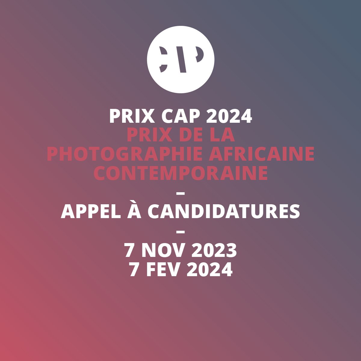 Le Prix CAP 2024 - Le Prix de la photographie africaine contemporaine – est désormais ouvert aux inscriptions. Gagnez une série d'expos en plein air à grande échelle autour du globe. Inscrivez-vous gratuite sur application.capprize.com
#prixcap #photographieafricaine #capprize