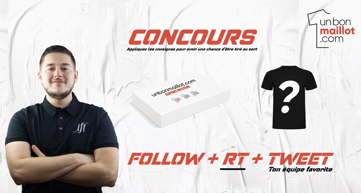 YoMax38's tweet photo. ⭐️CONCOURS⭐️

Avec https://t.co/I6BpMvOaWg, on vous fait gagner une boîte mystère contenant un maillot authentique et neuf ! ✅

Pour tenter votre chance il faut :
👉Suivre @Unbonmaillot et moi-même
👉RT ce tweet
👉Répondre en tweetant votre équipe favorite

🍀Bonne chance à tous🍀
📅Tirage au sort le 11/11📅