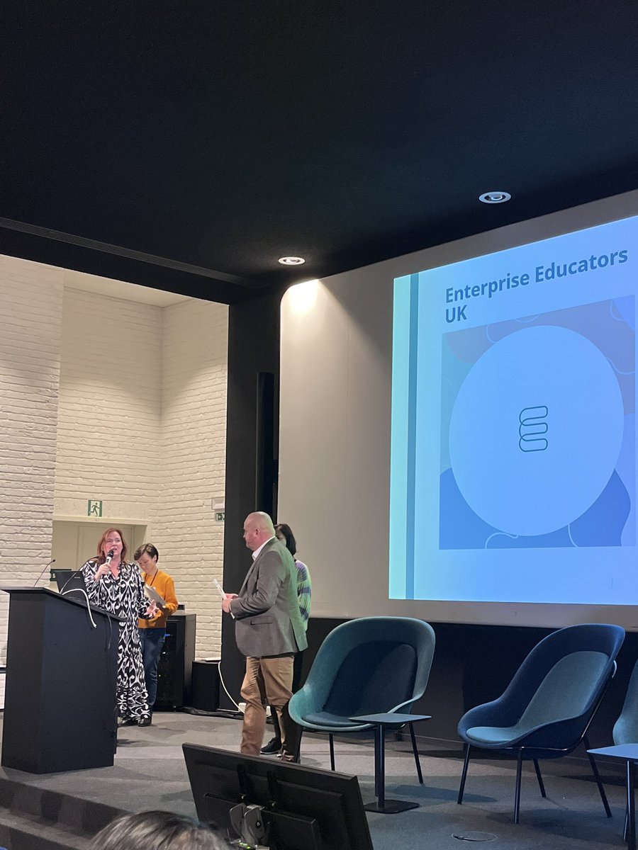 AlisonEntEv's tweet photo. Did I mention it was a big day? @EEUK organisational award #EntrecompChampion https://t.co/WqYEMO7HX6